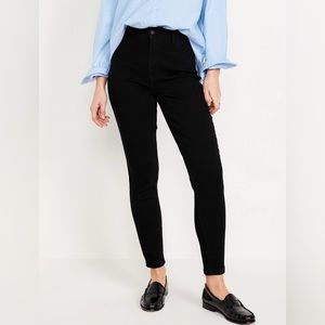 Old Navy Womens High-Waisted Wow Super-Skinny Jeans | 14 Short | Black NEW!!